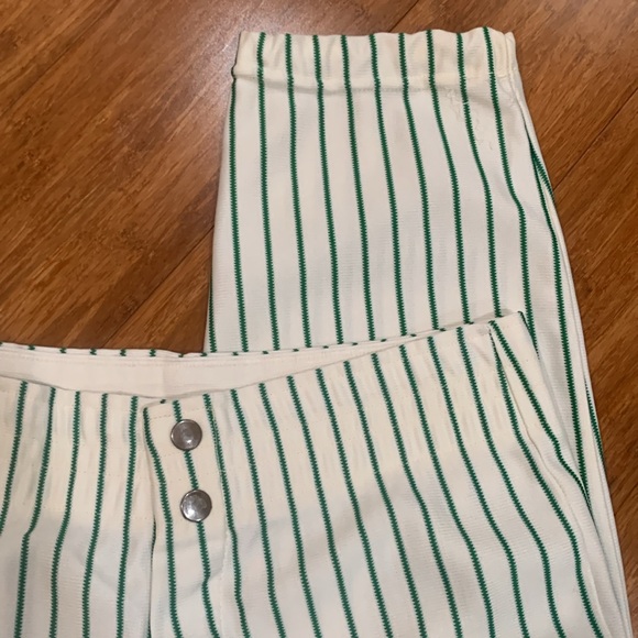 Vintage green and white striped baseball pants size small - Picture 2 of 6